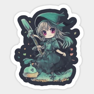 cute anime witch Sticker